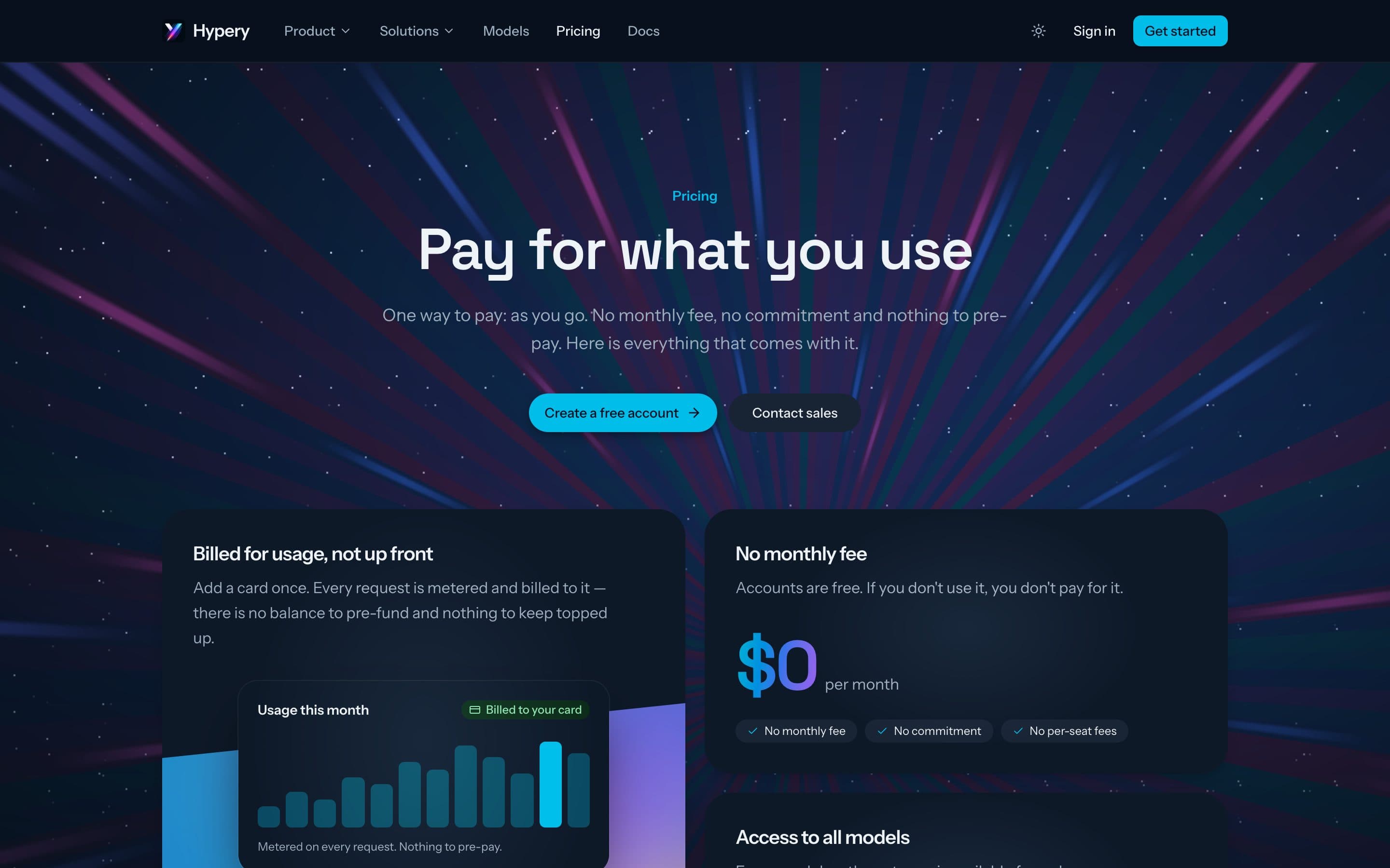 Hypery pricing page