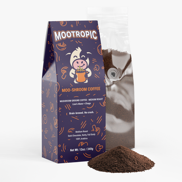 Moo-shroom Coffee — Ground Mushroom Coffee (Medium Roast)